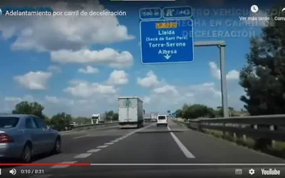 Adelantamiento desde carril de trenzado por la derecha minivideo