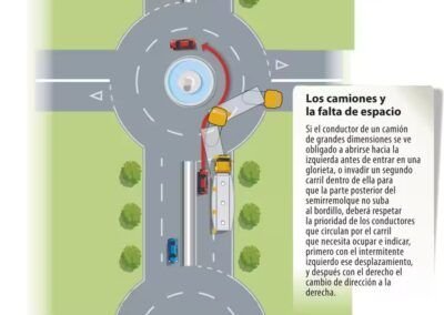 Entrada de camiones a glorietas