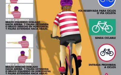 Infografía normas de circulación de ciclistas