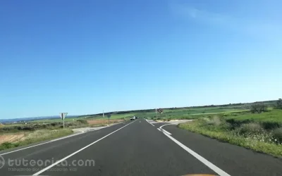 Carretera convencional con arcén ancho videoanálisis