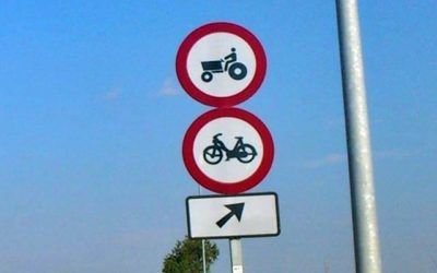 R111 entrada prohibida a vehículos agrícolas de motor videoanálisis