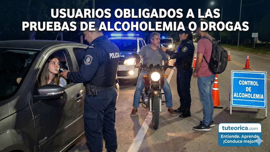 Usuarios obligados a las pruebas de alcoholemia o drogas