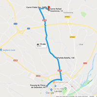 Recorrido de examen de Zona 1 a Torrefarrera