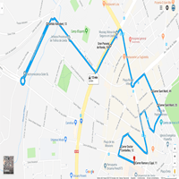 Recorrido de examen de Zona 1 a Rectorado