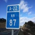 S570 hito kilométrico en autopista o autovía