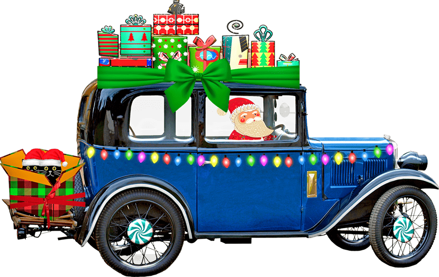 ¿Cuánto tardaría Santa en repartir los regalos en coche?