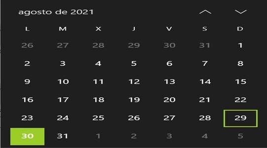 Calendario operación retorno