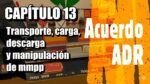 Condiciones de transporte de materias peligrosas. Descarga y manipulaci&oacute;n. Manual ADR 13