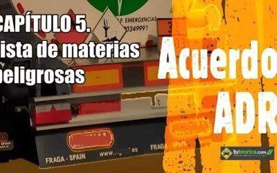 Lista de materias peligrosas 2025. ADR 5