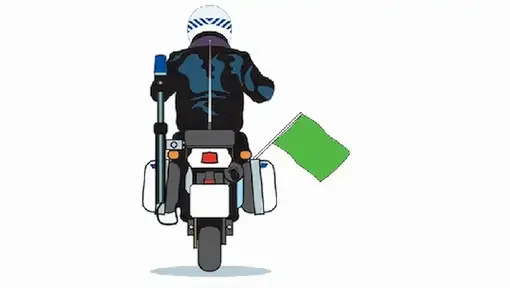 Agentes de trafico bandera verde