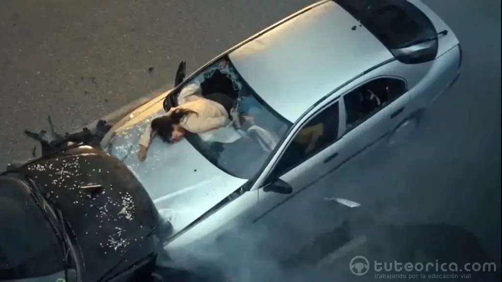 Victima de accidente sin cinturon