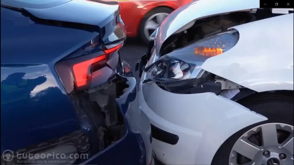 Accidente de trafico choque frontal