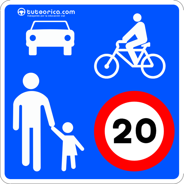 Nuevas señales de indicación 2025. S‐47 Zona de coexistencia de usuarios. Señal de indicaciones generales