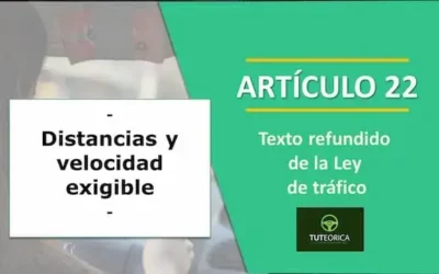 Distancias y velocidad exigible. Artículo 22 de la Ley de Tráfico
