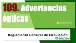 Advertencias &oacute;pticas. Art&iacute;culo 109 del RGCir