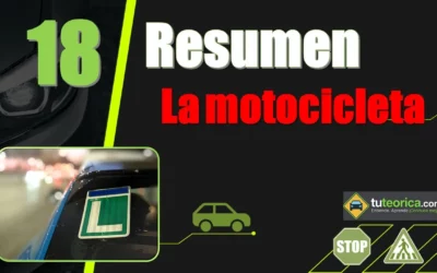 Resumen del Tema 18 del curso teórico del carnet de conducir: la motocicleta