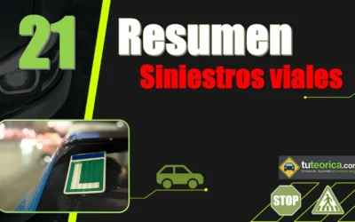 Resumen del Tema 21 del curso teórico del carnet de conducir: siniestros viales