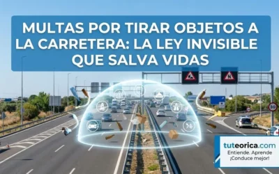 Multas por tirar objetos a la vía