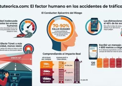 infografia sobre como influye el factor humano en los siniestros viales o accidentes de trafico